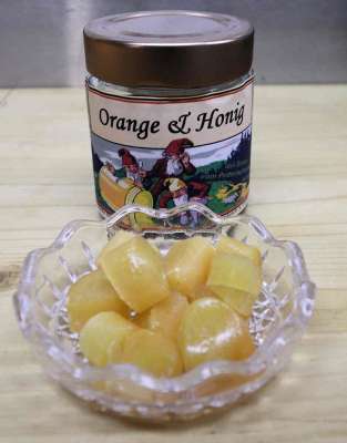 Orange Honigbonbons